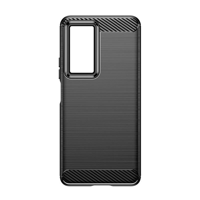 Carbon Case for Xiaomi Poco F4 5G flexible silicone carbon cover black_5