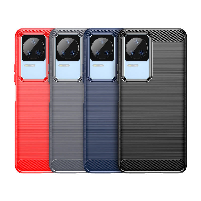 Carbon Case for Xiaomi Poco F4 5G flexible silicone carbon cover black_7