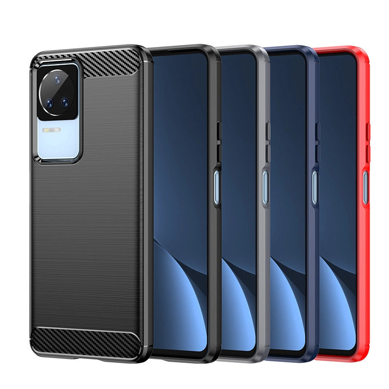 Carbon Case for Xiaomi Poco F4 5G flexible silicone carbon cover black_8