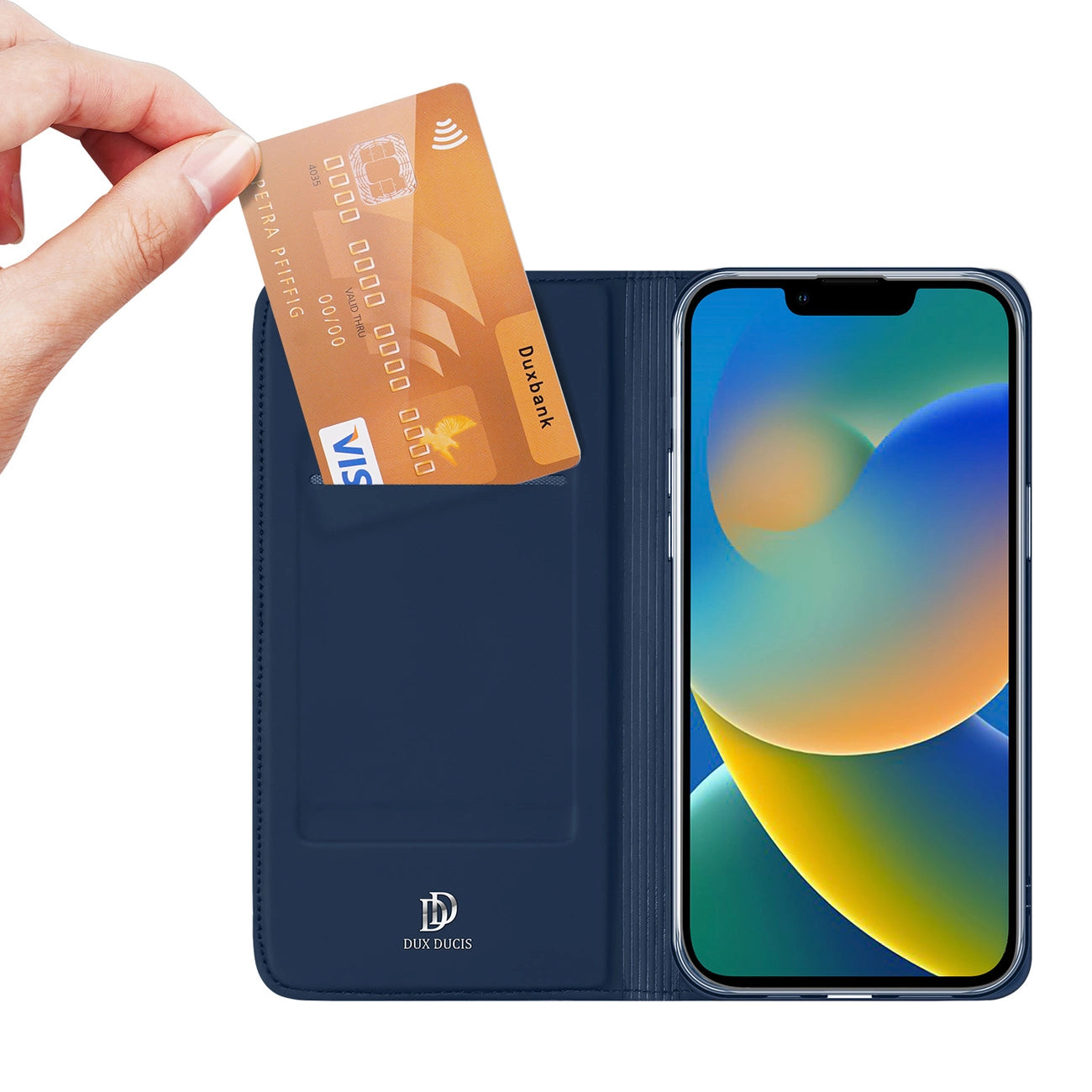Dux Ducis Skin Pro Holster Flip Cover for iPhone 14 Plus blue_1