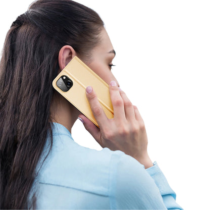 Dux Ducis Skin Pro Holster Flip Cover for iPhone 14 Plus gold_7
