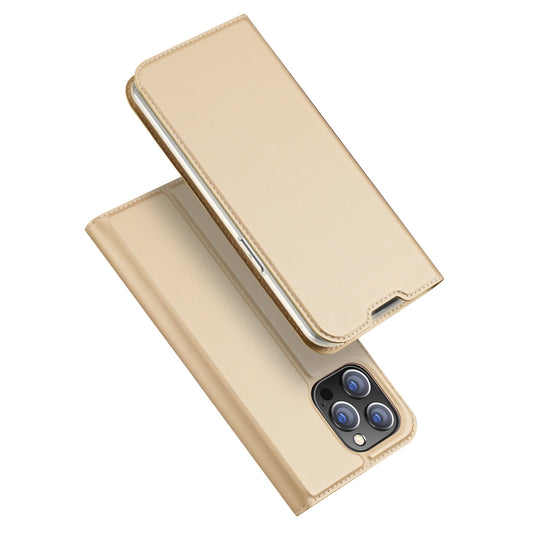 Dux Ducis Skin Pro Holster Flip Cover for iPhone 14 Pro gold_0