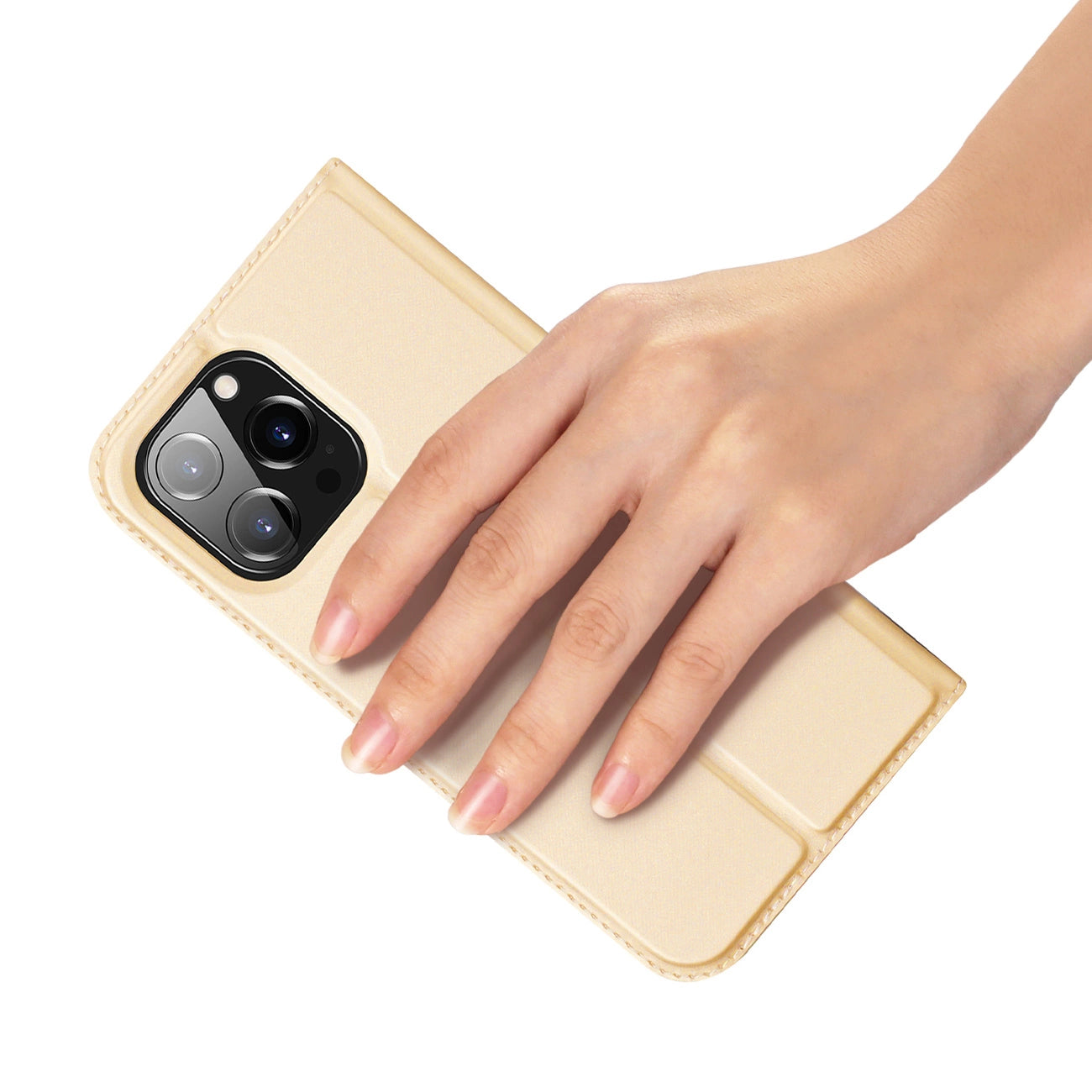 Dux Ducis Skin Pro Holster Flip Cover for iPhone 14 Pro gold_5