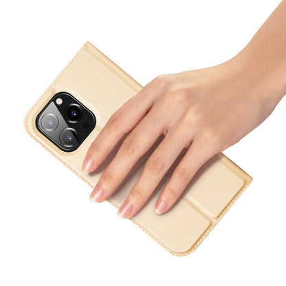 Dux Ducis Skin Pro Holster Flip Cover for iPhone 14 Pro gold_5
