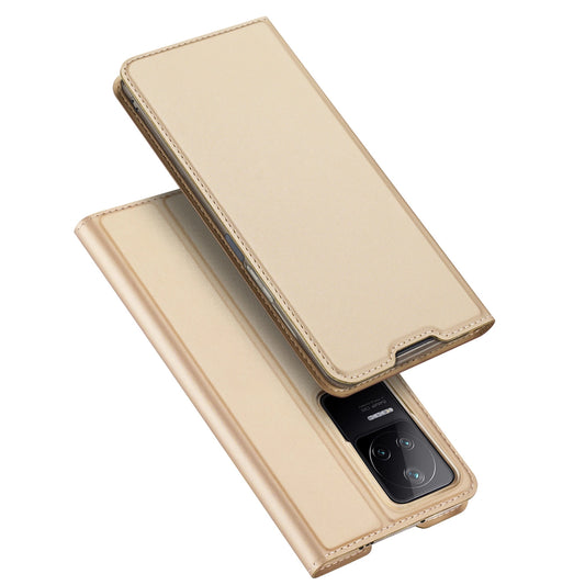 Dux Ducis Skin Pro Holster Cover Flip Cover for Xiaomi Poco F4 5G gold_0