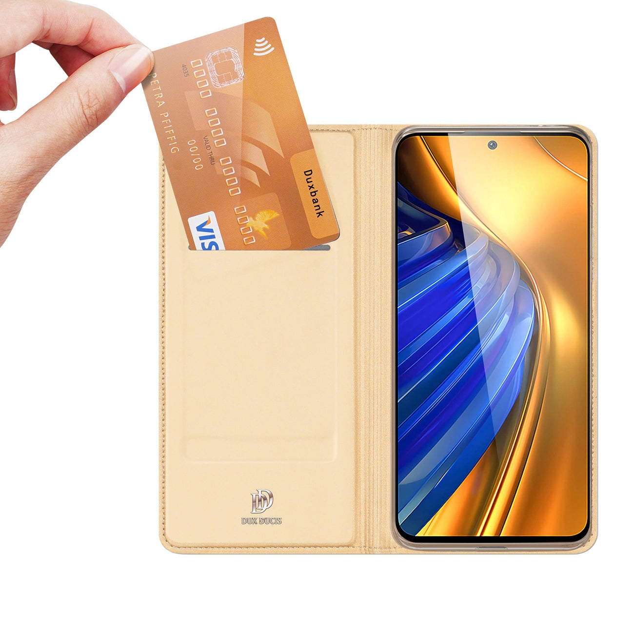 Dux Ducis Skin Pro Holster Cover Flip Cover for Xiaomi Poco F4 5G gold_1