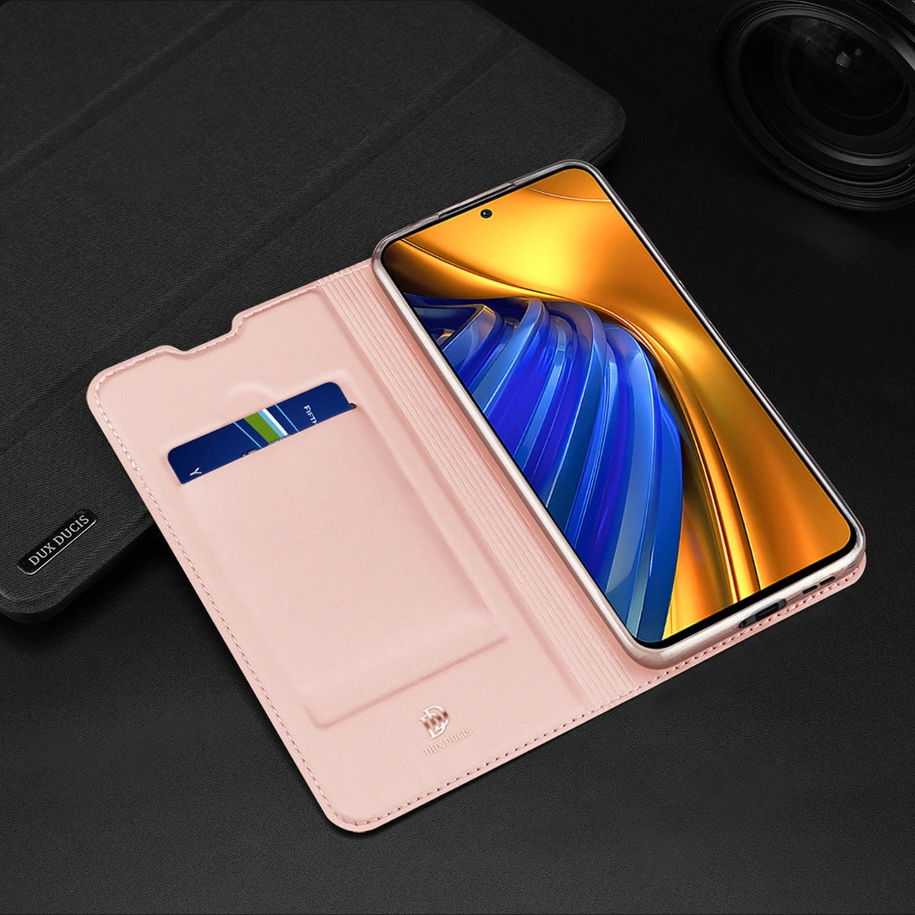 Dux Ducis Skin Pro Holster Cover Flip Cover for Xiaomi Poco F4 5G gold_20
