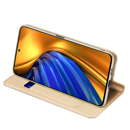 Dux Ducis Skin Pro Holster Cover Flip Cover for Xiaomi Poco F4 5G gold_5