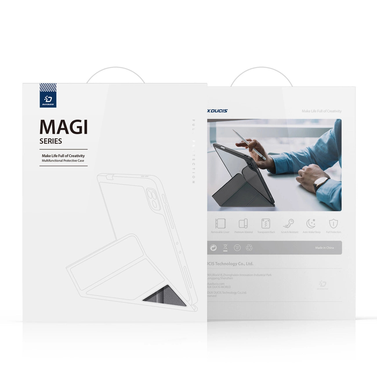 Dux Ducis Magi case for iPad mini 2021 smart cover with stand and storage for Apple Pencil gray_4