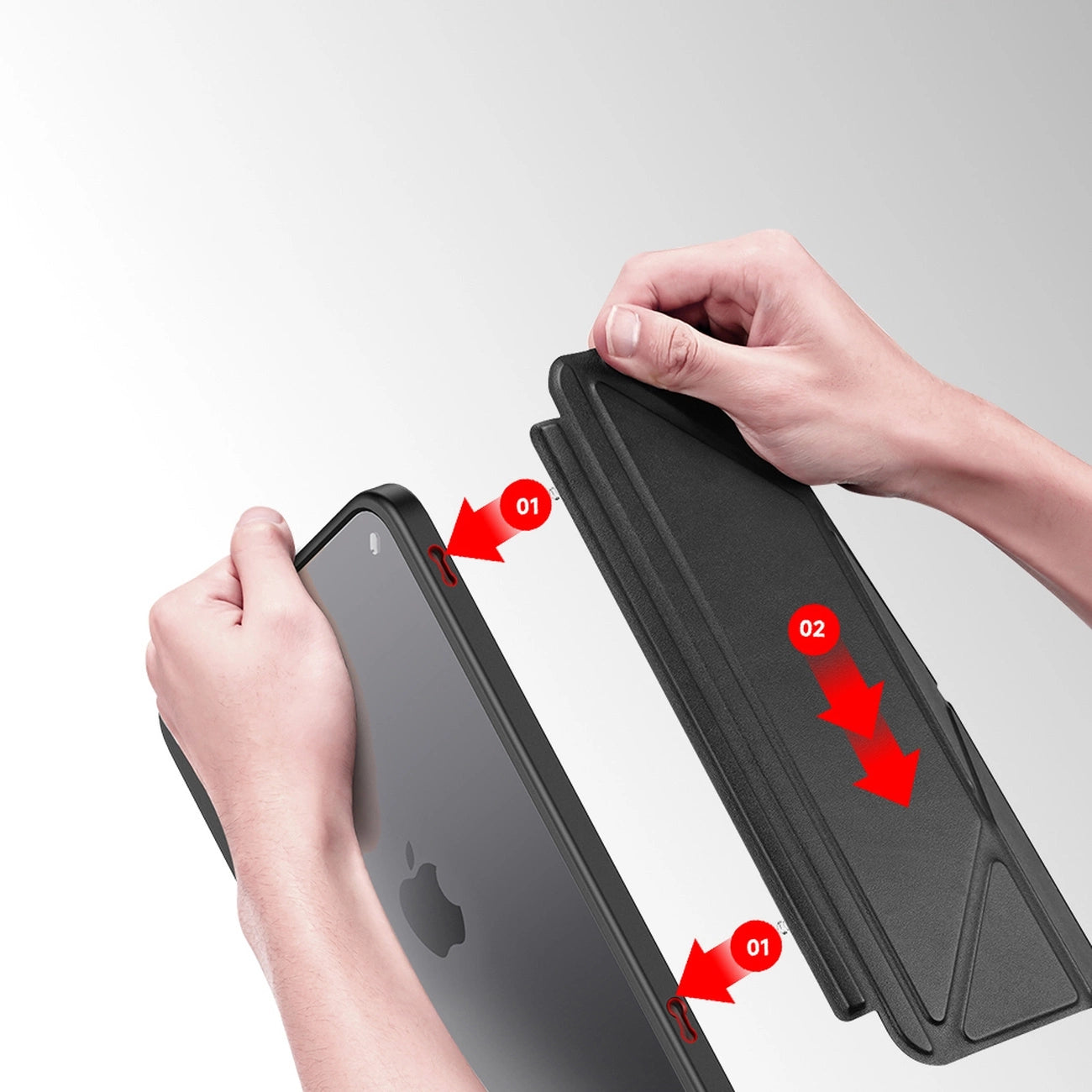 Dux Ducis Magi case for iPad mini 2021 smart cover with stand and storage for Apple Pencil gray_14