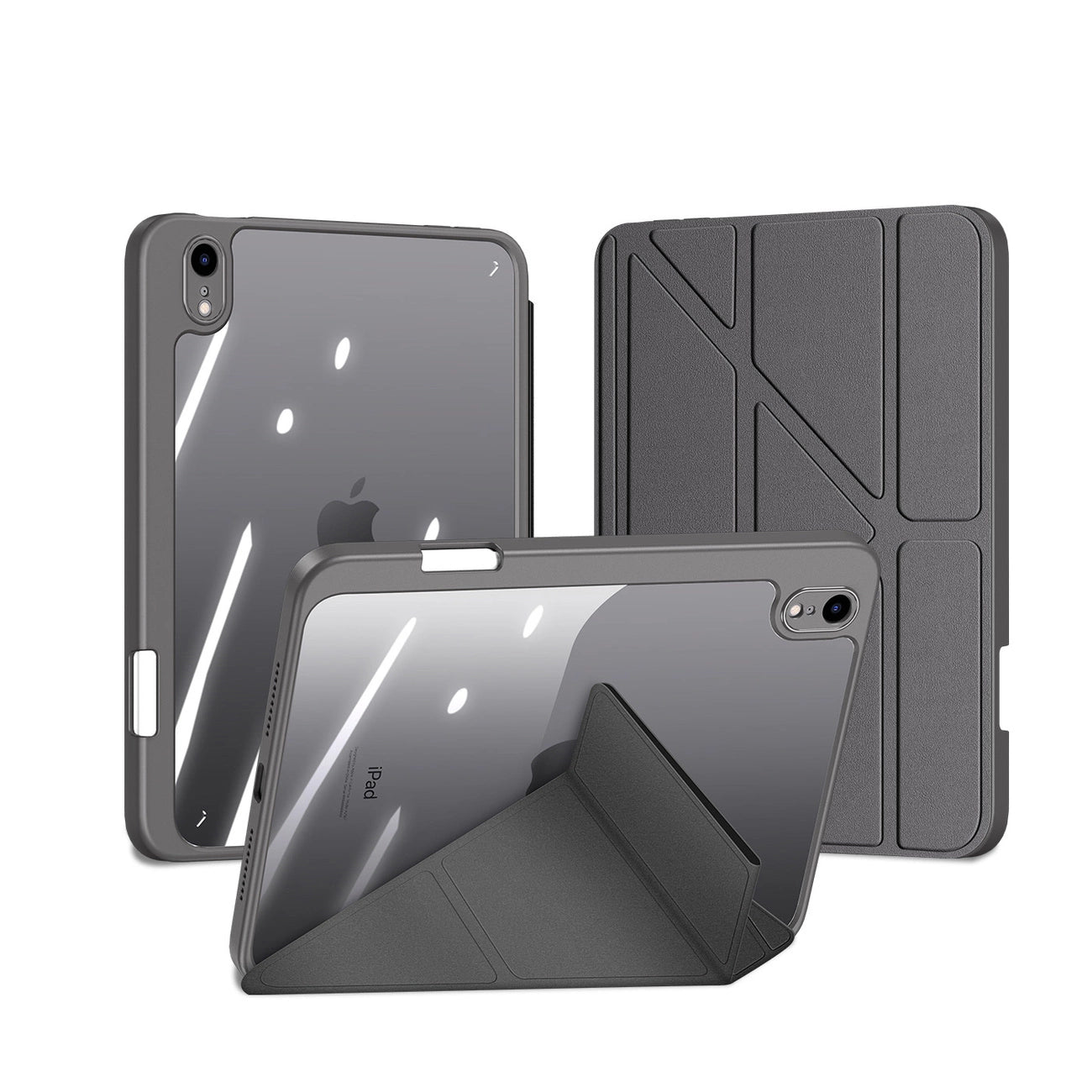 Dux Ducis Magi case for iPad mini 2021 smart cover with stand and storage for Apple Pencil gray_1