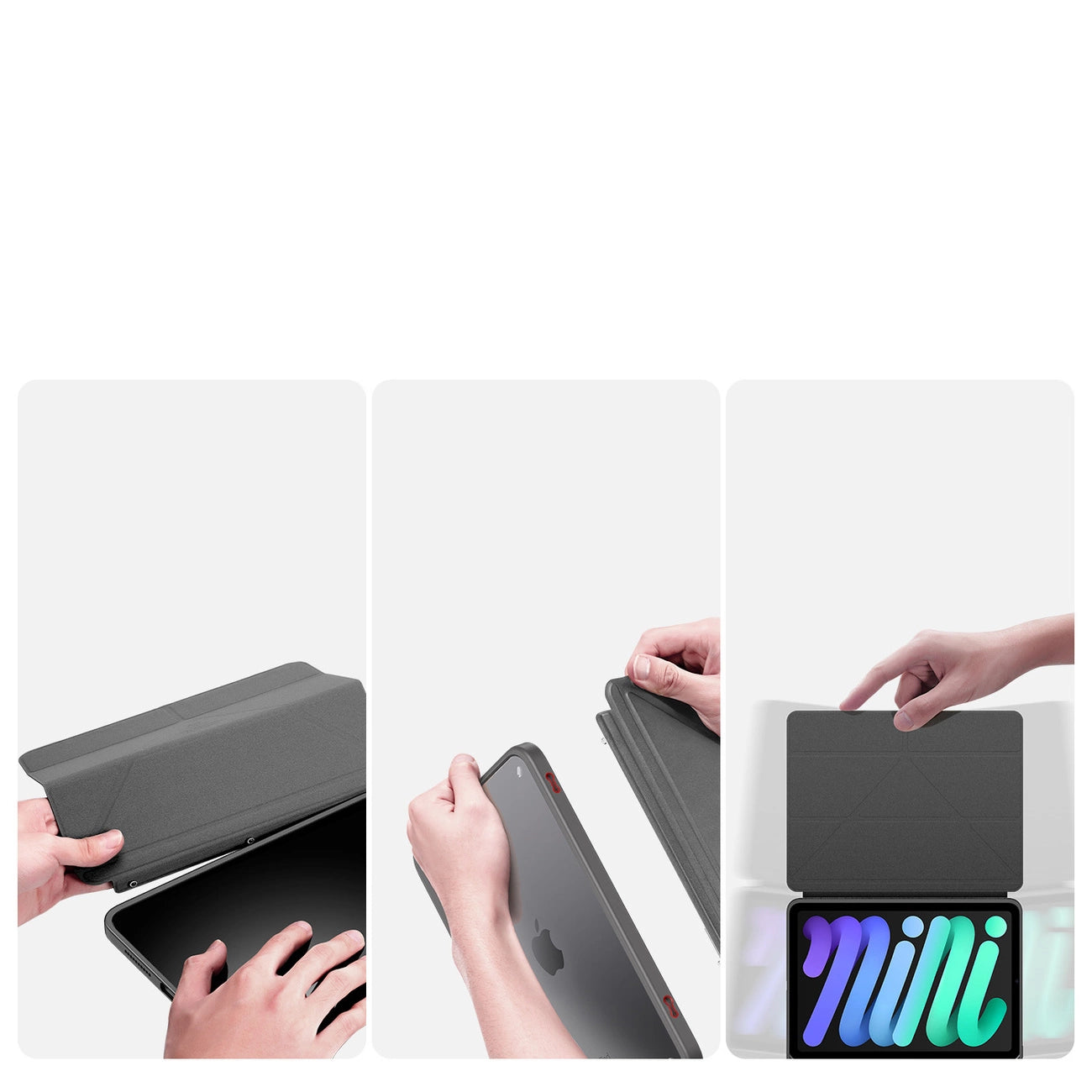 Dux Ducis Magi case for iPad mini 2021 smart cover with stand and storage for Apple Pencil gray_2