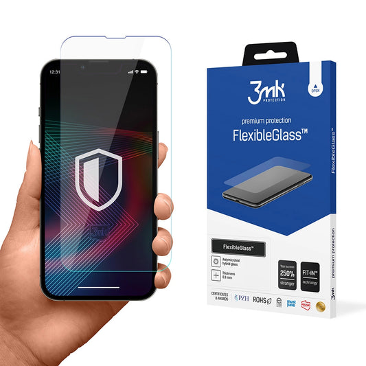 Tempered glass for iPhone 14 Pro / iPhone 14 hybrid flexi 7H from the 3mk FlexibleGlass series_0