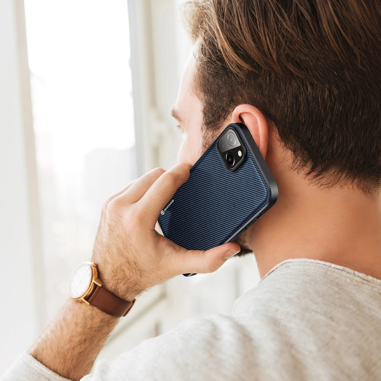 Dux Ducis Fino case cover iPhone 14 Plus blue nylon_7