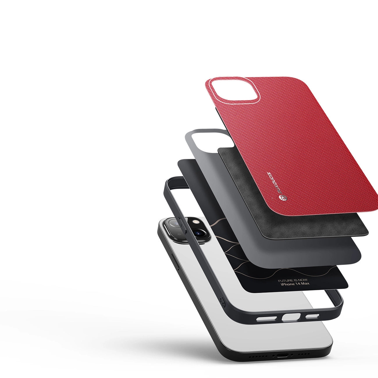 Dux Ducis Fino case cover made of nylon for iPhone 14 Plus red_1