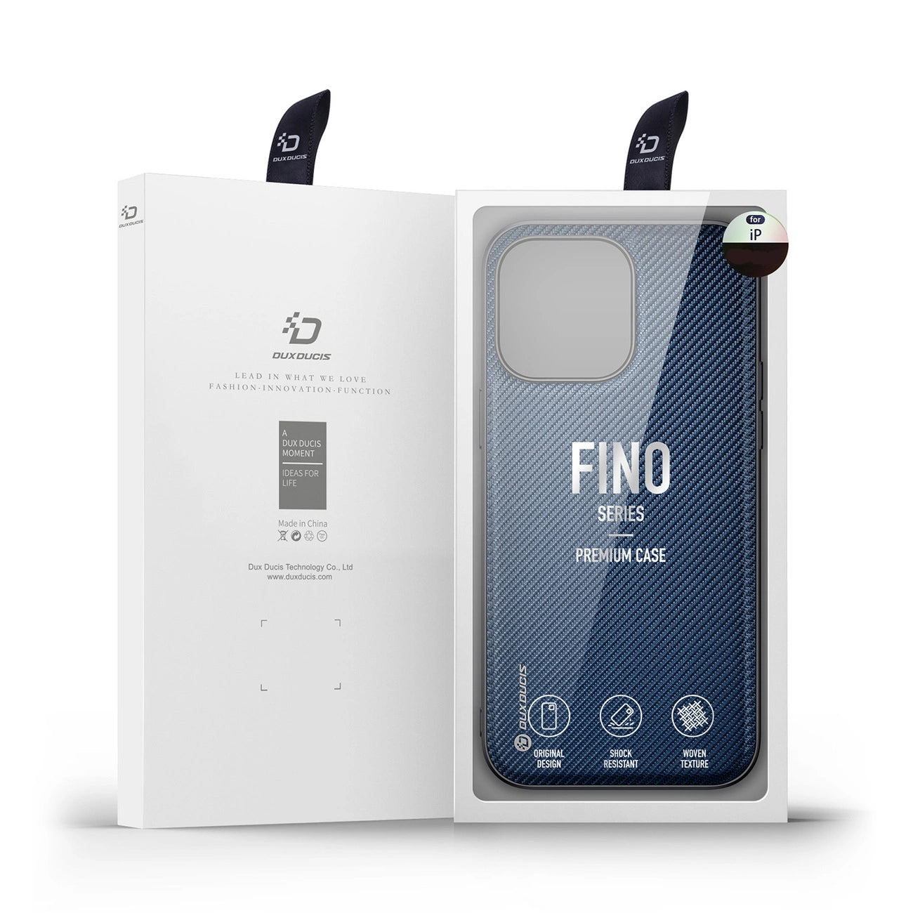 Dux Ducis Fino case cover iPhone 14 Pro blue nylon_4
