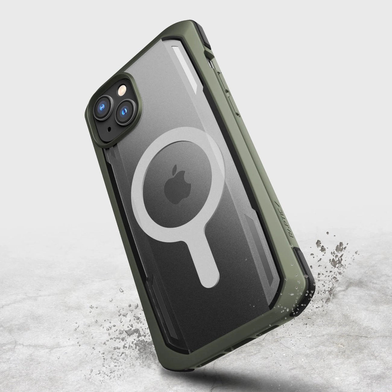 Raptic X-Doria Secure Case iPhone 14 Plus with MagSafe armored cover green_4