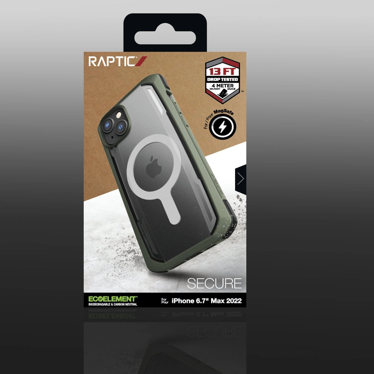 Raptic X-Doria Secure Case iPhone 14 Plus with MagSafe armored cover green_5