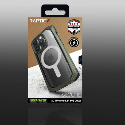 Raptic X-Doria Secure Case iPhone 14 Pro with MagSafe armored cover green_5