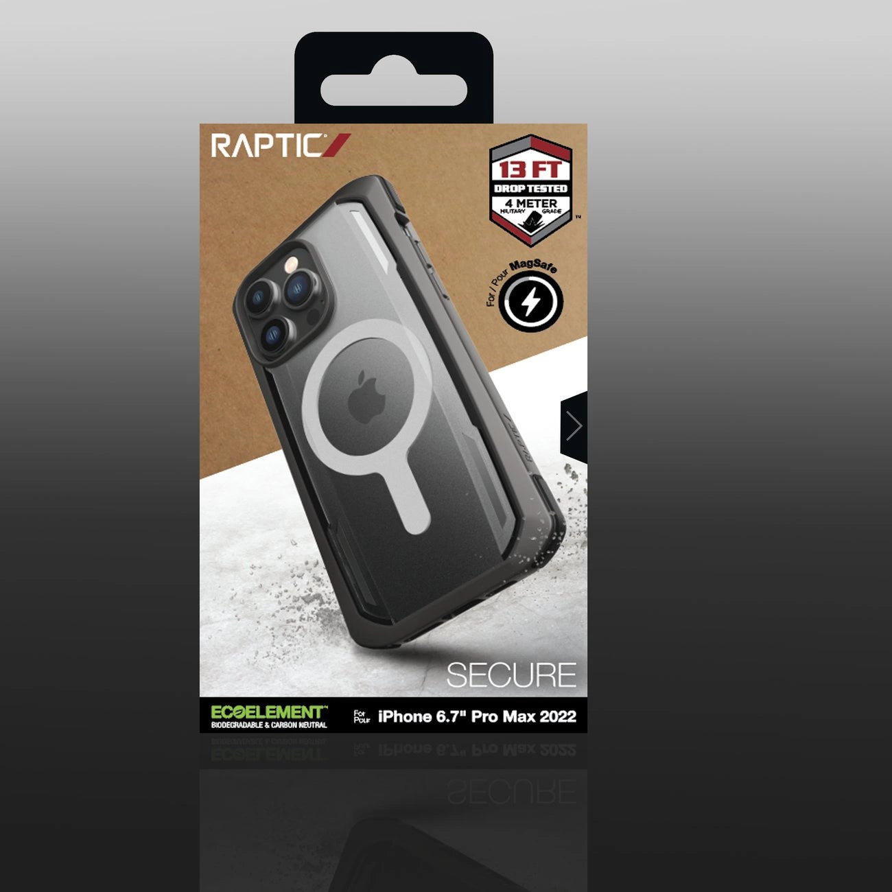 Raptic X-Doria Secure Case for iPhone 14 Pro Max with MagSafe armored cover black_4