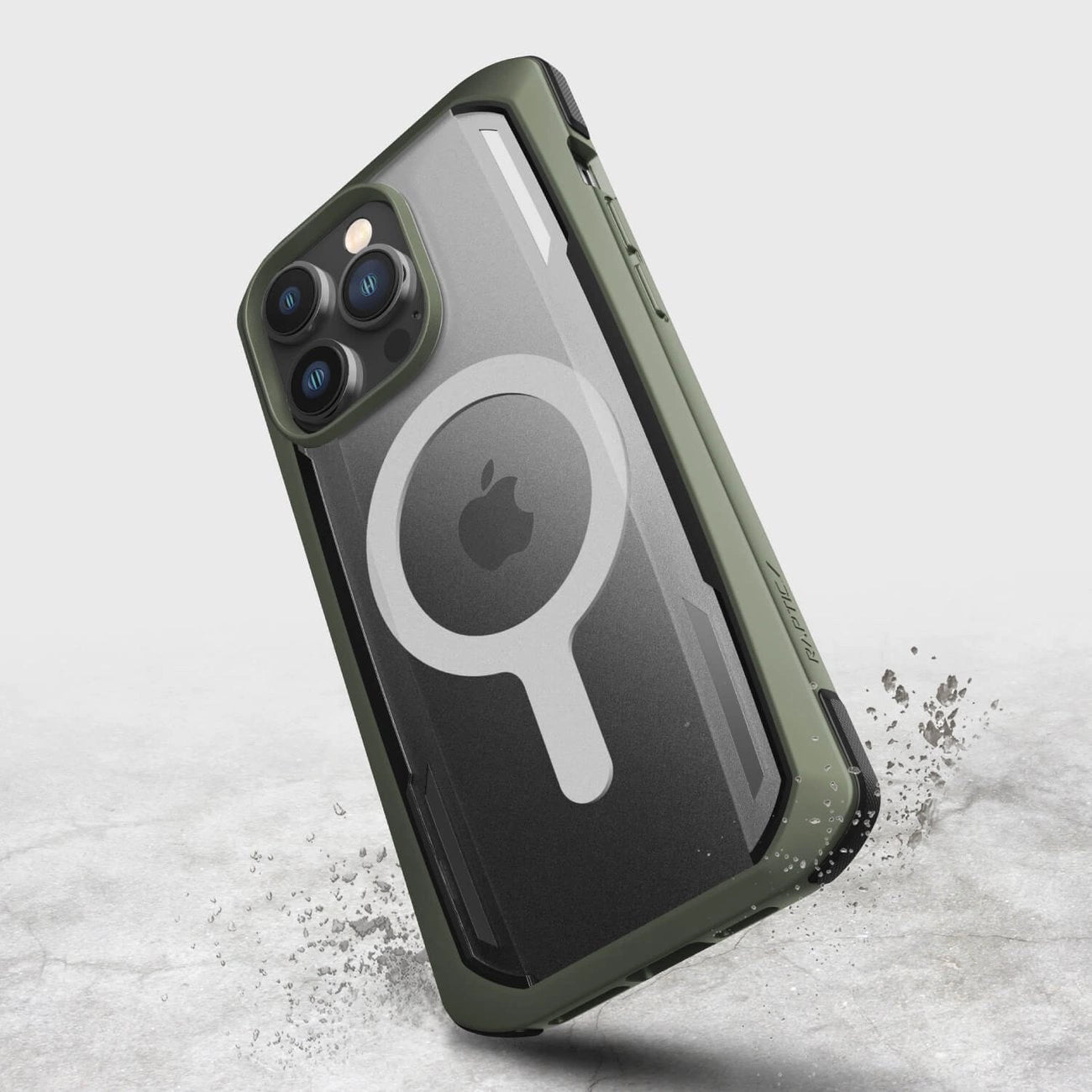 Raptic X-Doria Secure Case for iPhone 14 Pro Max with MagSafe armored cover green_8