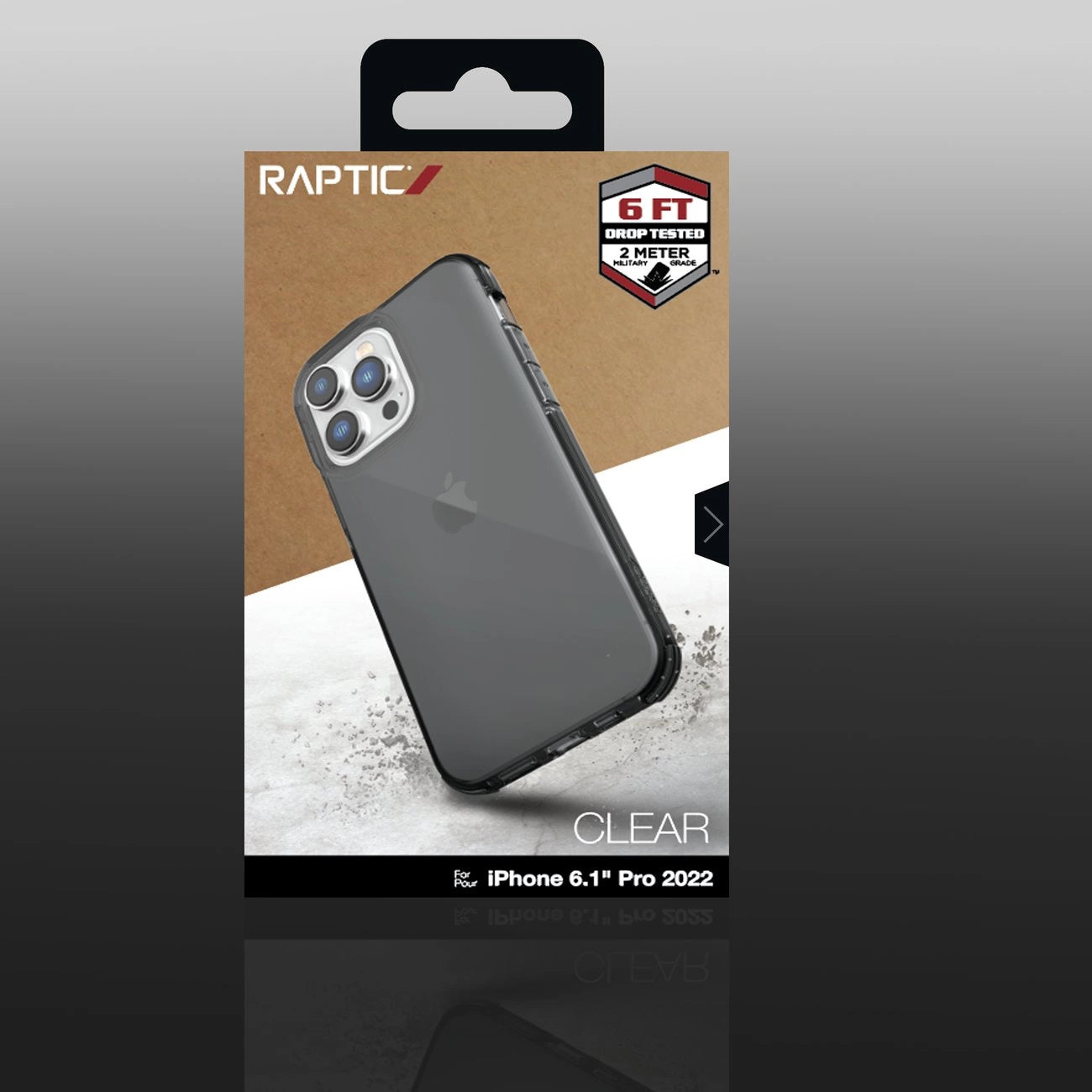 Raptic X-Doria Clear Case iPhone 14 Pro armored cover gray_2