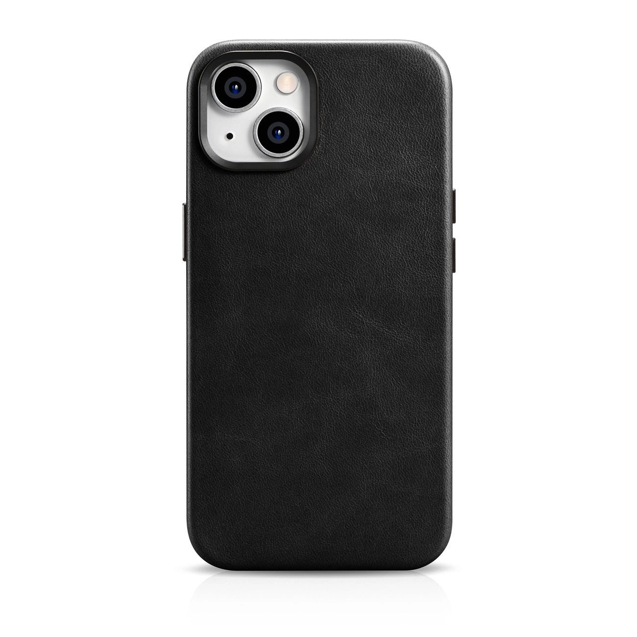 iCarer Oil Wax Premium Leather Case iPhone 14 Plus Magnetic Leather Case with MagSafe Black (WMI14220703-BK)_0