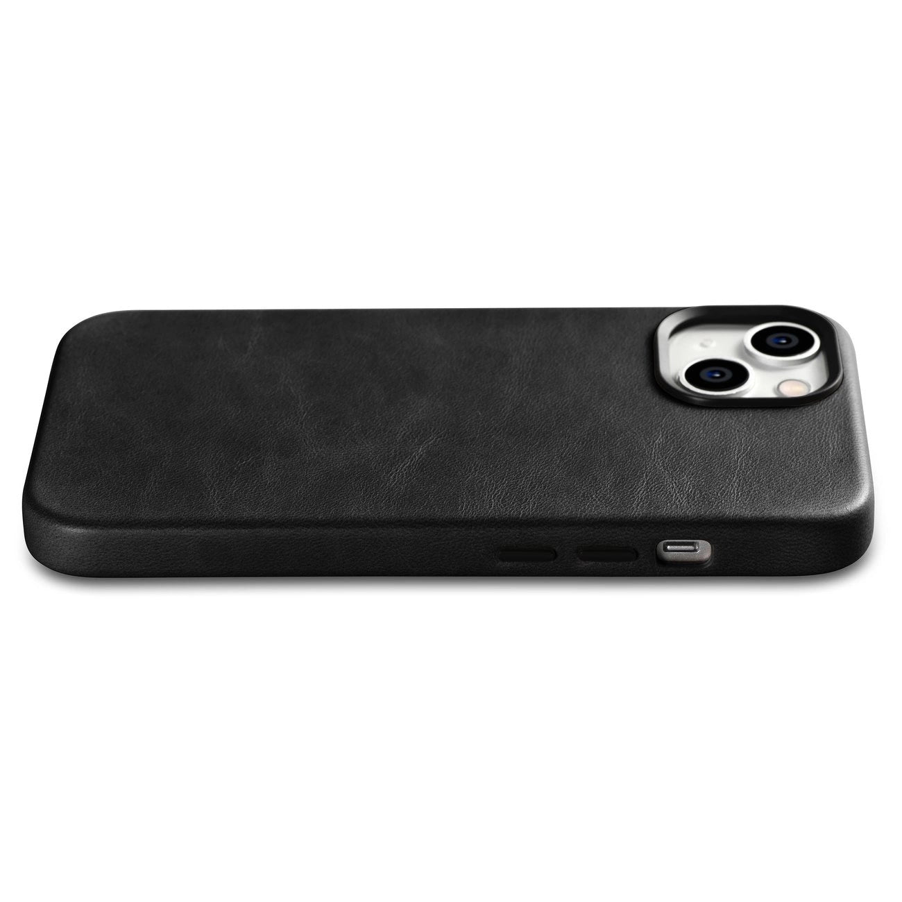 iCarer Oil Wax Premium Leather Case iPhone 14 Plus Magnetic Leather Case with MagSafe Black (WMI14220703-BK)_9