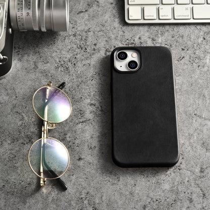 iCarer Oil Wax Premium Leather Case iPhone 14 Plus Magnetic Leather Case with MagSafe Black (WMI14220703-BK)_11