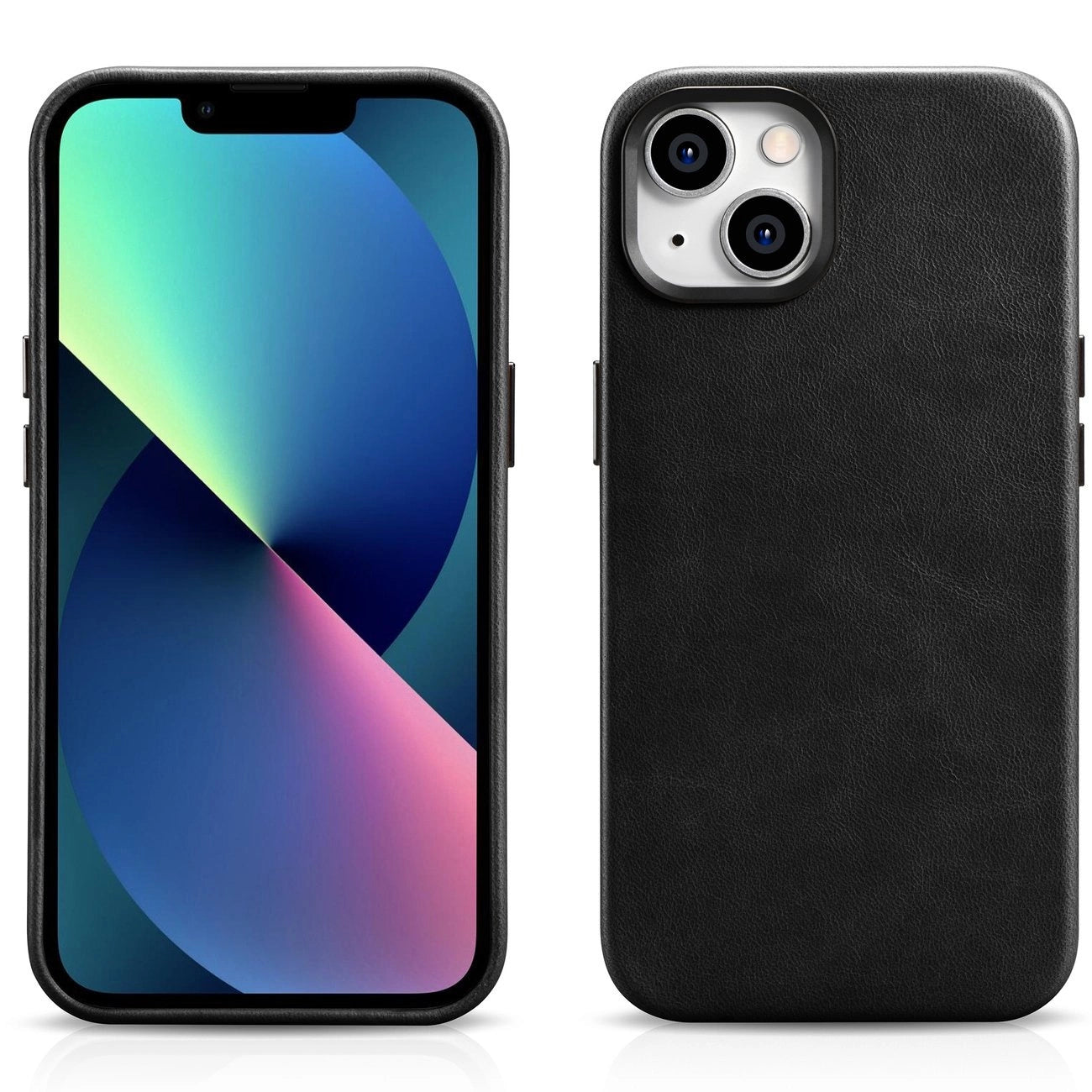 iCarer Oil Wax Premium Leather Case iPhone 14 Plus Magnetic Leather Case with MagSafe Black (WMI14220703-BK)_13