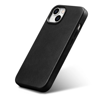 iCarer Oil Wax Premium Leather Case iPhone 14 Plus Magnetic Leather Case with MagSafe Black (WMI14220703-BK)_5