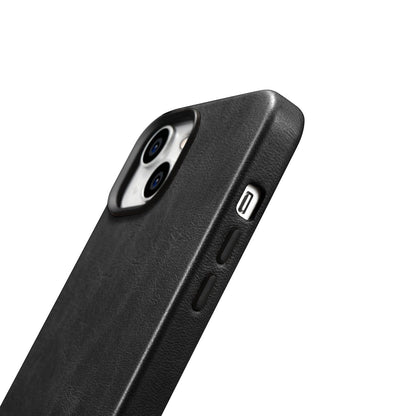 iCarer Oil Wax Premium Leather Case iPhone 14 Plus Magnetic Leather Case with MagSafe Black (WMI14220703-BK)_6