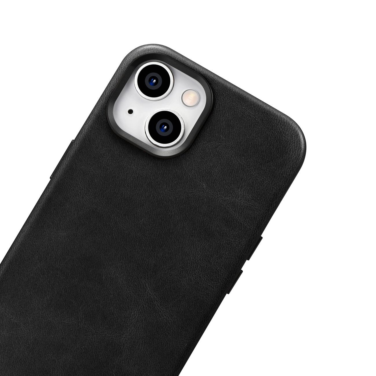 iCarer Oil Wax Premium Leather Case iPhone 14 Plus Magnetic Leather Case with MagSafe Black (WMI14220703-BK)_7