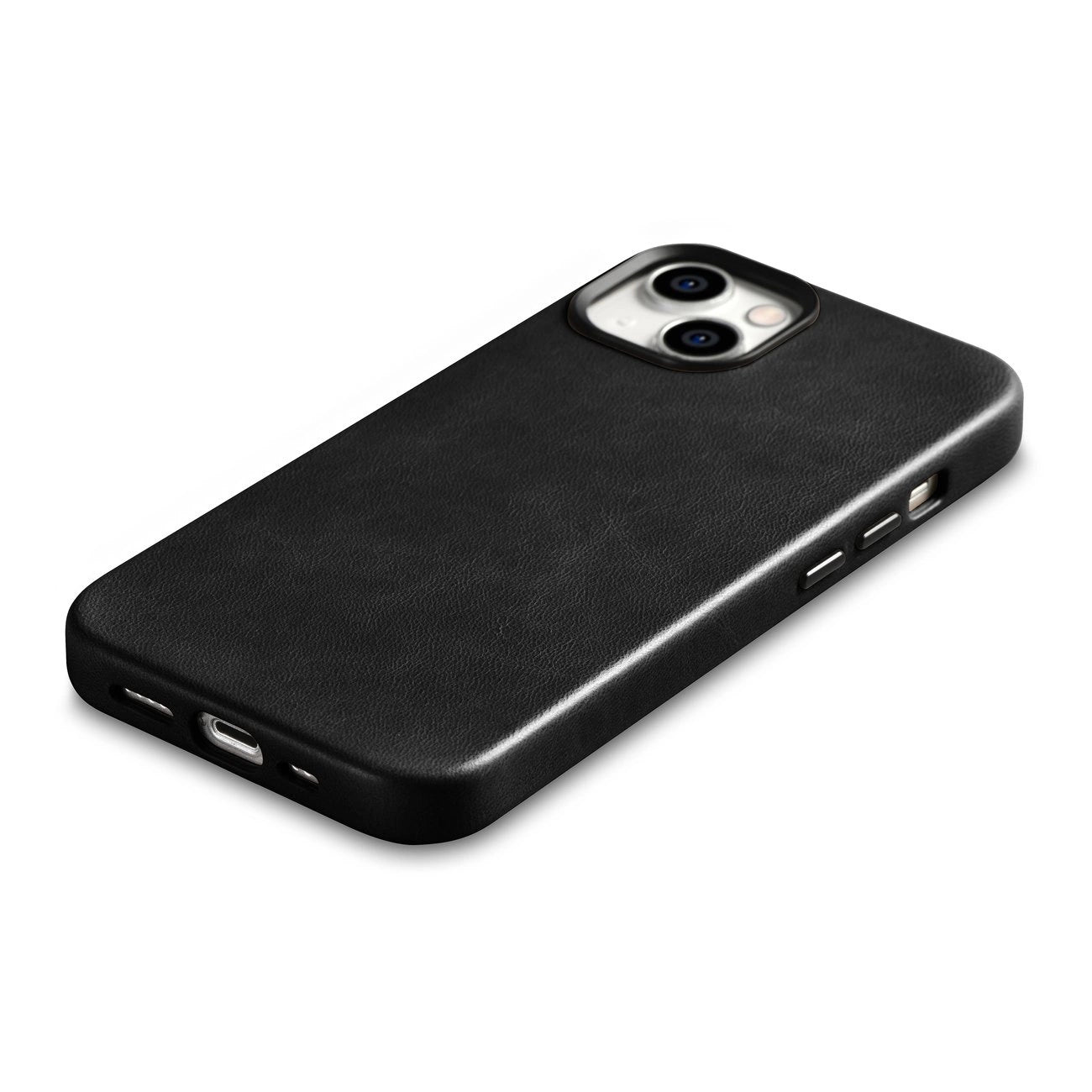 iCarer Oil Wax Premium Leather Case iPhone 14 Plus Magnetic Leather Case with MagSafe Black (WMI14220703-BK)_8