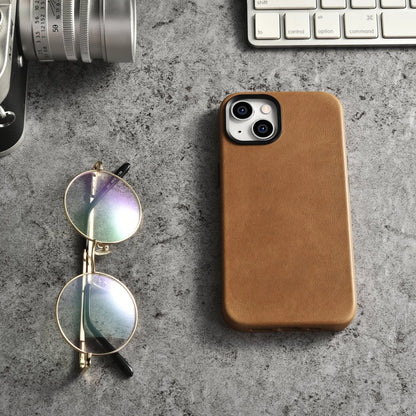 iCarer Oil Wax Premium Leather Case iPhone 14 Plus Magnetic Leather Case with MagSafe Brown (WMI14220703-TN)_11