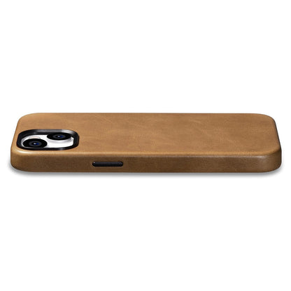 iCarer Oil Wax Premium Leather Case iPhone 14 Plus Magnetic Leather Case with MagSafe Brown (WMI14220703-TN)_14