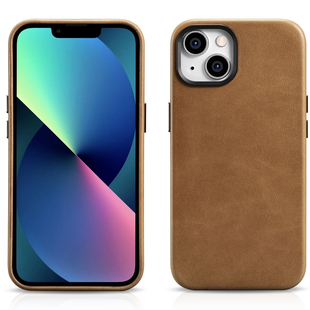 iCarer Oil Wax Premium Leather Case iPhone 14 Plus Magnetic Leather Case with MagSafe Brown (WMI14220703-TN)_15