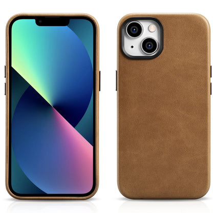 iCarer Oil Wax Premium Leather Case iPhone 14 Plus Magnetic Leather Case with MagSafe Brown (WMI14220703-TN)_15