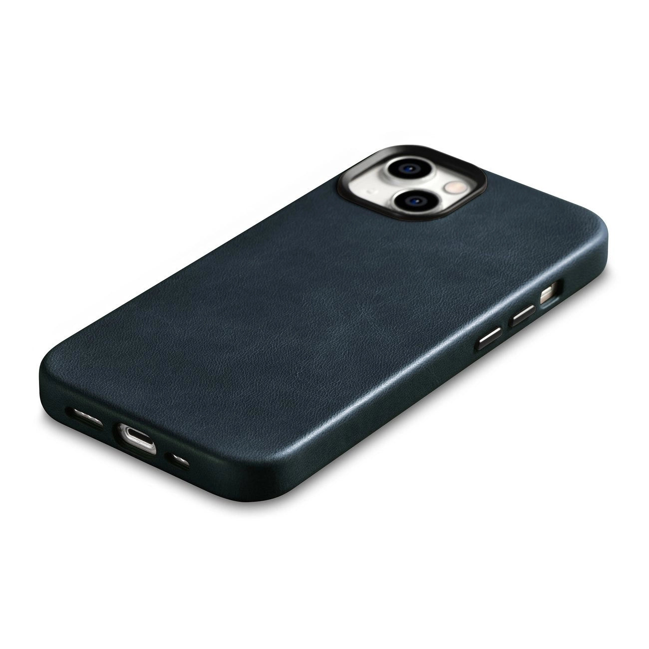 iCarer Oil Wax Premium Leather Case iPhone 14 Plus Magnetic Leather Case with MagSafe Dark Blue (WMI14220703-BU)_9