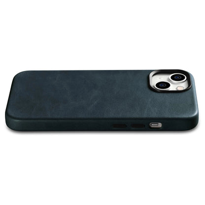 iCarer Oil Wax Premium Leather Case iPhone 14 Plus Magnetic Leather Case with MagSafe Dark Blue (WMI14220703-BU)_10