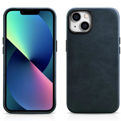 iCarer Oil Wax Premium Leather Case iPhone 14 Plus Magnetic Leather Case with MagSafe Dark Blue (WMI14220703-BU)_15