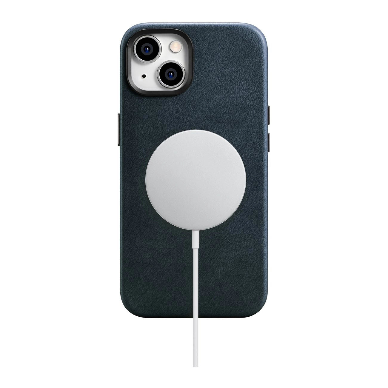 iCarer Oil Wax Premium Leather Case iPhone 14 Plus Magnetic Leather Case with MagSafe Dark Blue (WMI14220703-BU)_16