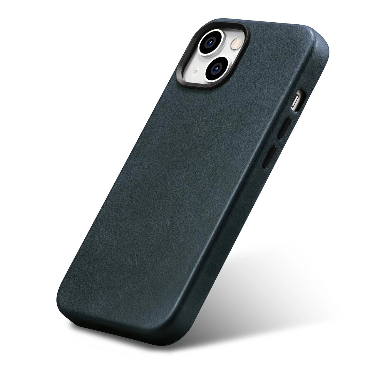 iCarer Oil Wax Premium Leather Case iPhone 14 Plus Magnetic Leather Case with MagSafe Dark Blue (WMI14220703-BU)_5