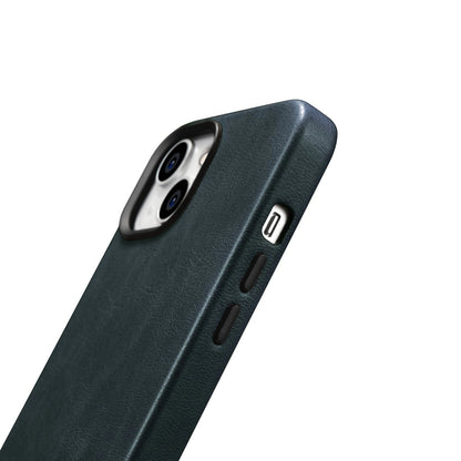 iCarer Oil Wax Premium Leather Case iPhone 14 Plus Magnetic Leather Case with MagSafe Dark Blue (WMI14220703-BU)_6