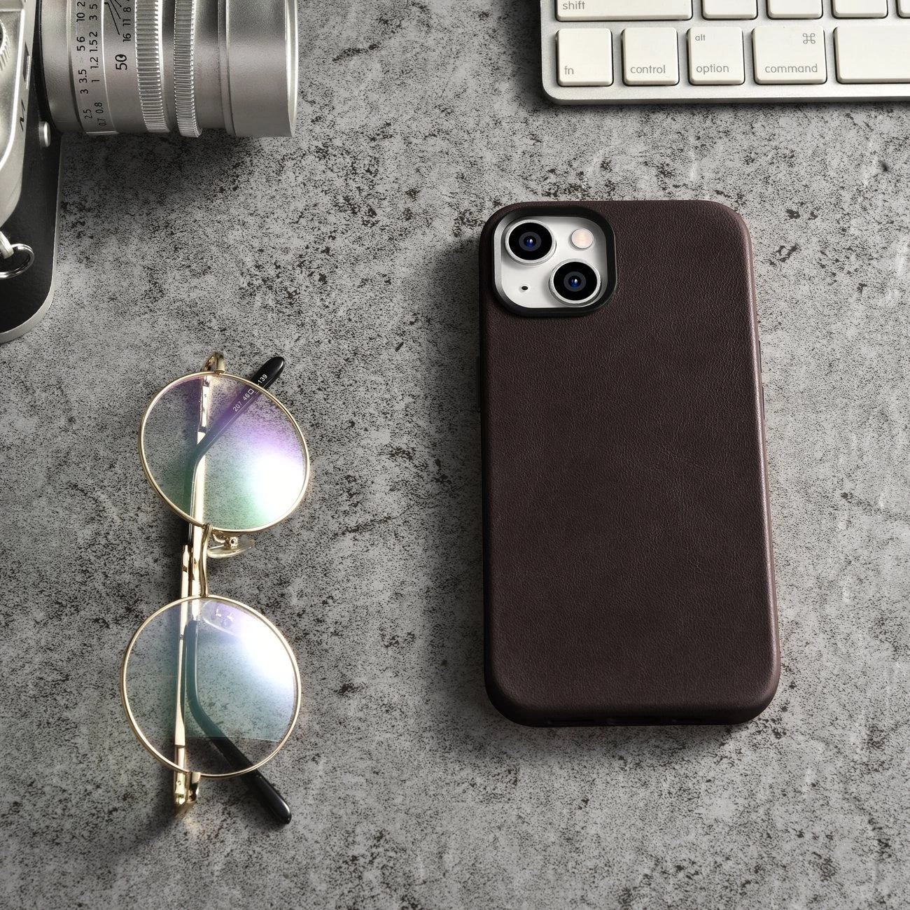 iCarer Oil Wax Premium Leather Case iPhone 14 Plus Magnetic Leather Case with MagSafe Brown (WMI14220703-BN)_13