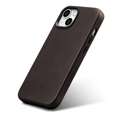 iCarer Oil Wax Premium Leather Case iPhone 14 Plus Magnetic Leather Case with MagSafe Brown (WMI14220703-BN)_4