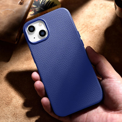iCarer Litchi Premium Leather Case iPhone 14 Magnetic Leather Case with MagSafe Dark Blue (WMI14220709-DB)_16