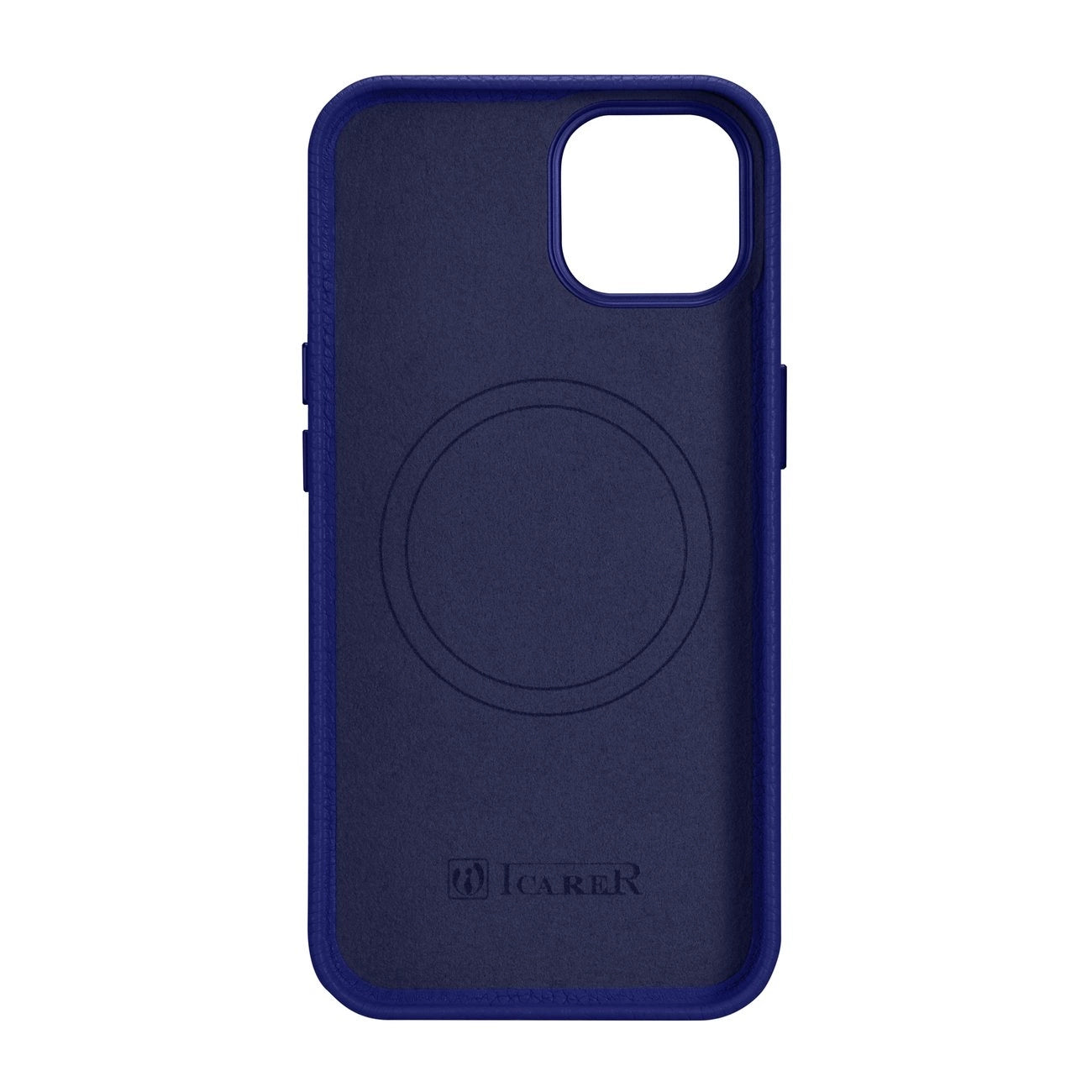 iCarer Litchi Premium Leather Case iPhone 14 Magnetic Leather Case with MagSafe Dark Blue (WMI14220709-DB)_2