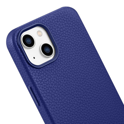 iCarer Litchi Premium Leather Case iPhone 14 Magnetic Leather Case with MagSafe Dark Blue (WMI14220709-DB)_8