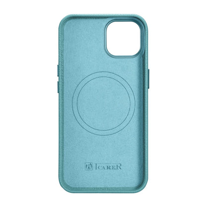 iCarer Litchi Premium Leather Case iPhone 14 Magnetic Leather Case with MagSafe Green (WMI14220709-GN)_2
